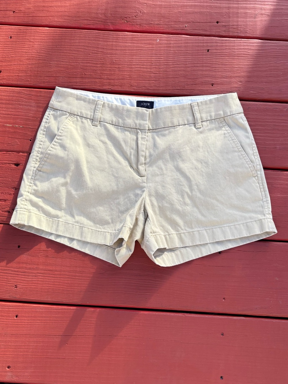 J. Crew Women's Beige Cotton Chino Bermuda Shorts